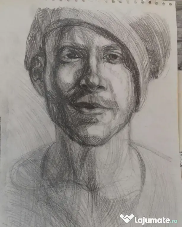 Desenez în creion tus negru sau pictura pe pânză comanda