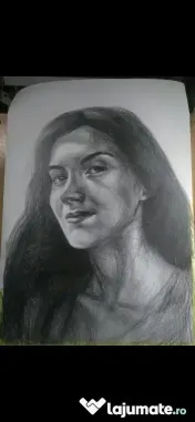 Pentru cadouri unice desenez în creion tus negru sau pictura pe pânză comanda 
