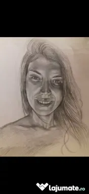 Pentru cadouri unice desenez în creion tus negru sau pictura pe pânză comanda 