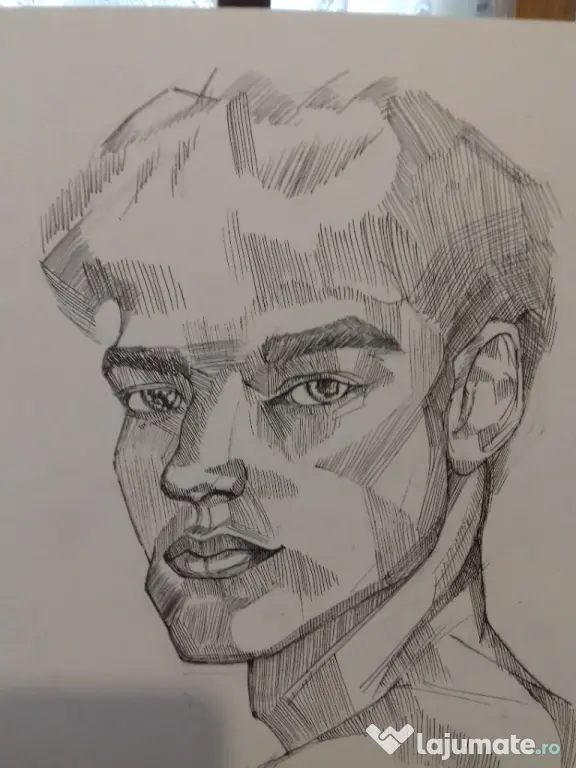 Desenez în creion tus negru sau pictura pe pânză comanda