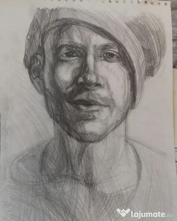 Desenez în creion tus negru sau pictura pe pânză comanda