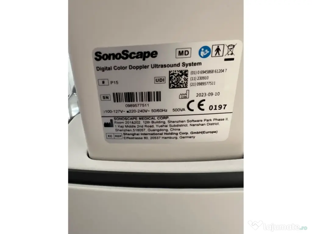 Ecograf Doppler SonoScape P15