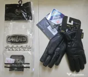 Manusi moto piele premium Garibaldi-3M, Noi,Touchscreen, Mas. 8.5, S-M 