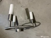 Lampa cu 3 tuburi albe mat si 3 becuri in foarte buna stare 