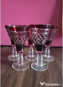 Set pahare cristal rubin