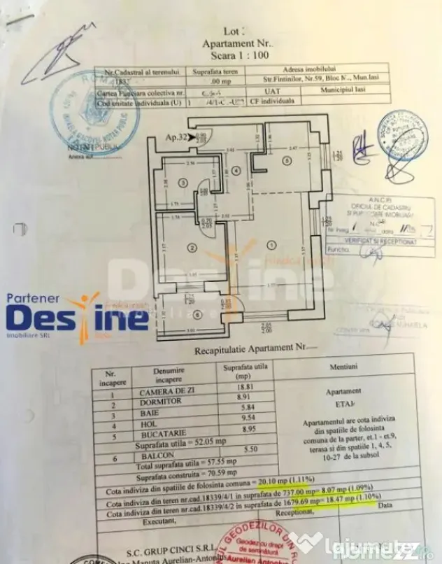 Apartament 2 camere 57 mp mobilat utilat boxă și lift - Iasi (Iasi)