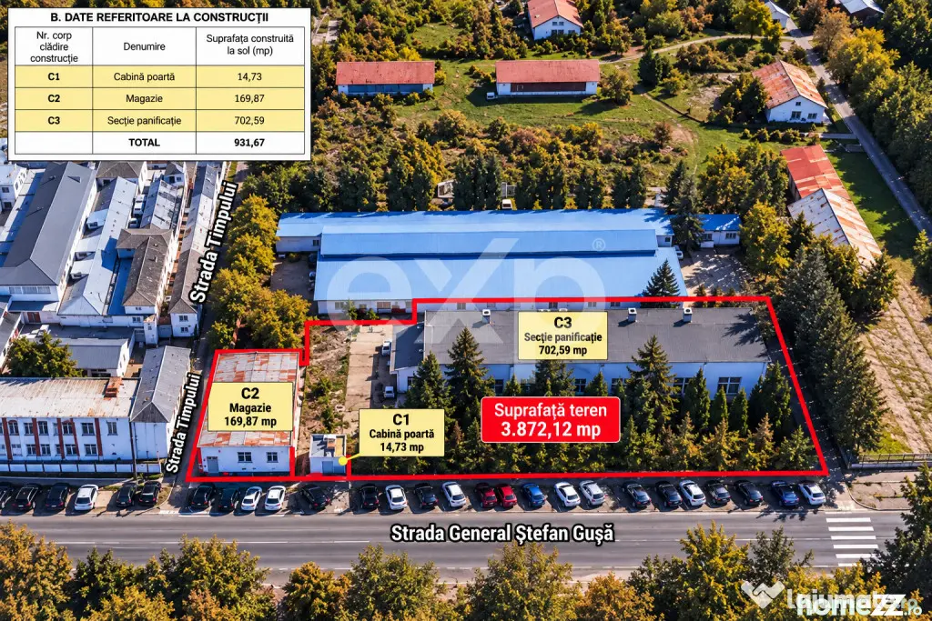 Proprietate de vânzare pentru investiție–teren 3874mp+co - Bacau (Bacau)