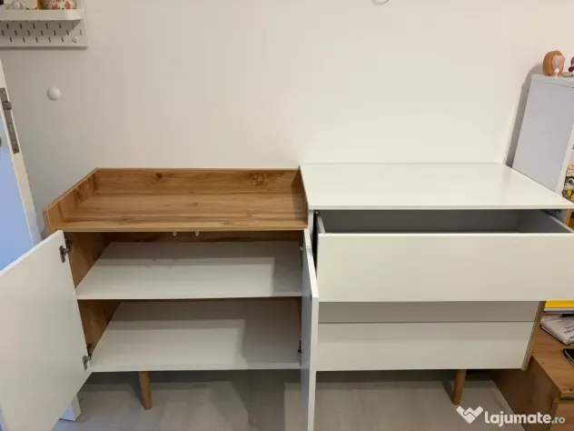 Comodă alba 147/80 cm