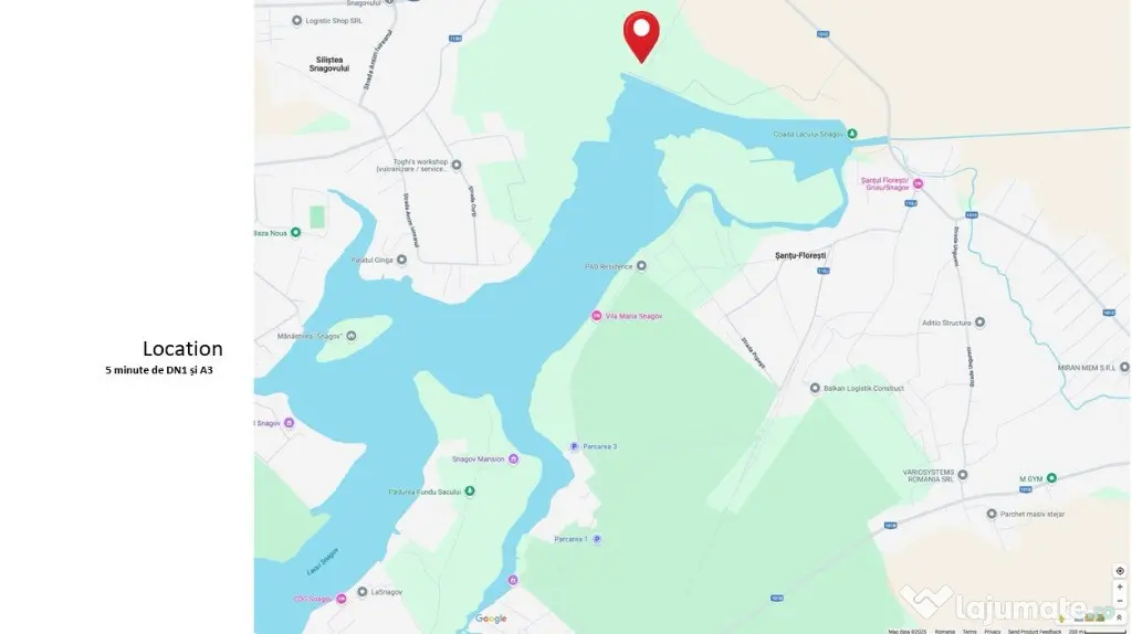 Teren intravilan 17 m deschidere Lac Silistea Snagovului 5000mp - Snagov (Bucuresti-Ilfov)