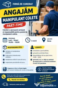 ANGAJĂM MANIPULANT COLETE – PART-TIME 