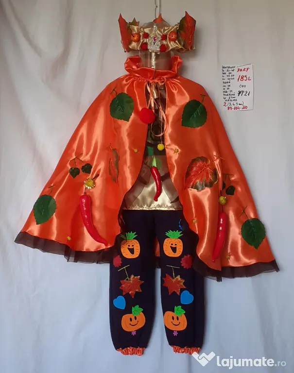 Costum Printul toamnei pentru copii3-4-5-6-7 ani,185 lei