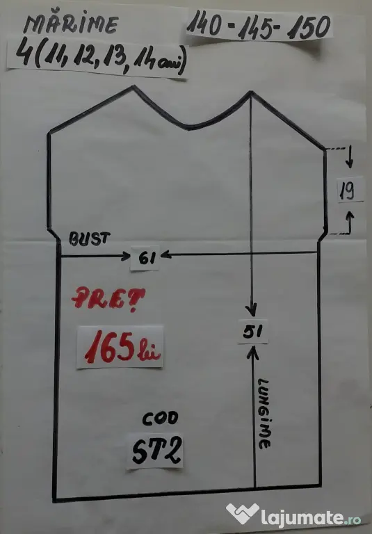 Costum Strugure pentru copii,8-9-10-11-12-13-14 ani,165 lei