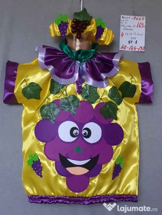 Costum Strugure pentru copii,8-9-10-11-12-13-14 ani,165 lei