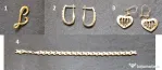 Cercel, pandantiv, lant, cruce – aur 14k