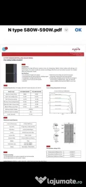 PANOURI FOTOVOLTAICE 580 W