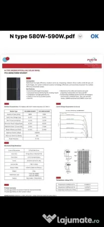 PANOURI FOTOVOLTAICE 580 W