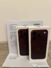 Vand 2 iPhone 18 pro Burgundy si unul Black, 256 GB, sigilat 