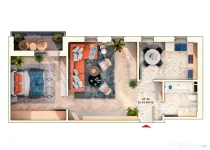 Apartament 2 Camera, 54 mp, Bucatarie Separata, Zona Doroban