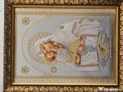 Icoana:Maica Domnului,IIsus,Ierusalima-Relief 
