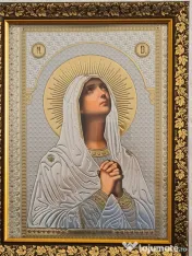 Icoana:Maica Domnului,IIsus,Ierusalima-Relief 