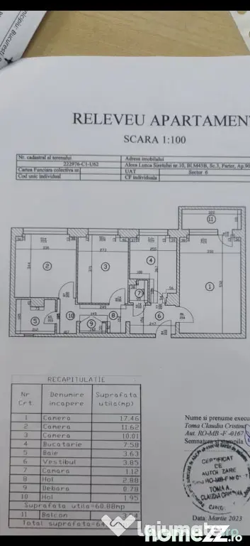 Vânzare apartament 3 camere + Balcon prețul negociabil - Bucuresti (Bucuresti-Ilfov)