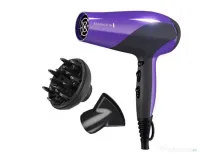 Uscător de păr REMINGTON Ionic Dry D3190, 2200W, 2 viteze, 3 trepte, negru-mov 