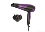 Uscător de păr REMINGTON Ionic Dry D3190, 2200W, 2 viteze, 3 trepte, negru-mov 
