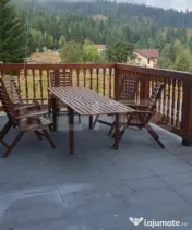 Cabana din bustean masiv si o suprafata de teren de 9000 mp