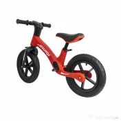 Bicicleta fara pedale pentru copii IRUIQI, roti de cauciuc si scaun reglabil, +3ani, negru si rosu Z-TOOLS / ZTS9454 