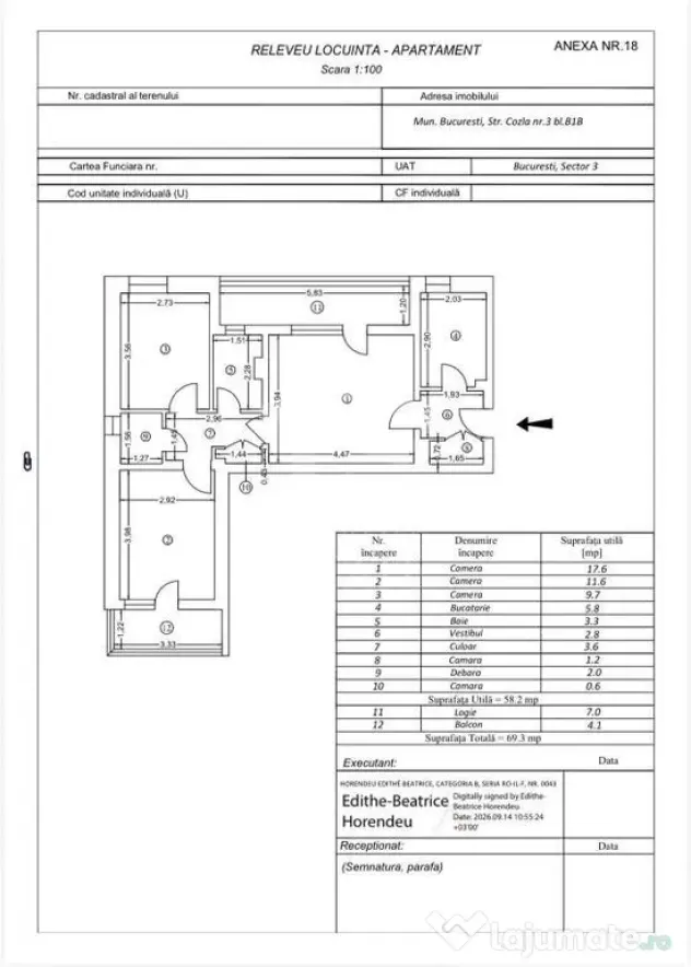 3 camere 69 mp Titan Metrou 8 minute 0% - Bucuresti (Bucuresti-Ilfov)