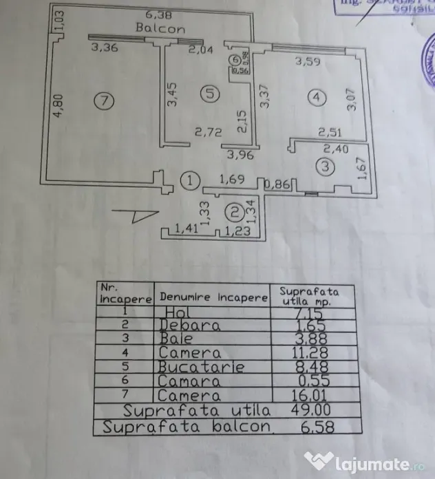 - Apartament 2 camere decomandat, zona Vidin, etaj 3. - Braila (Braila)