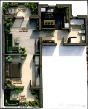 Apartament 2 camere, 53 mp utili, terasa 15 mp, zona de Nord 