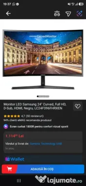 Monitor samsung curbat 