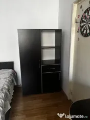 Set mobila - dormitor tineret complet - pat cu ladă, dulap, birou și comodă