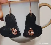Cercei piele handmade 
