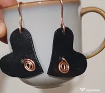 Cercei piele handmade