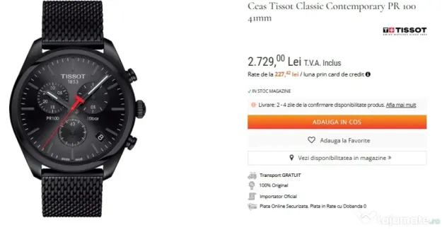 Ceas Tissot Classic Contemporary PR 100 41mm