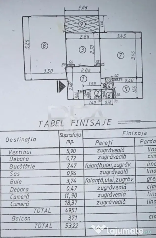 2 camere- decomandat-etaj 1/4- bloc 1985- Șoseaua Sălaj/ka - Bucuresti (Bucuresti-Ilfov)