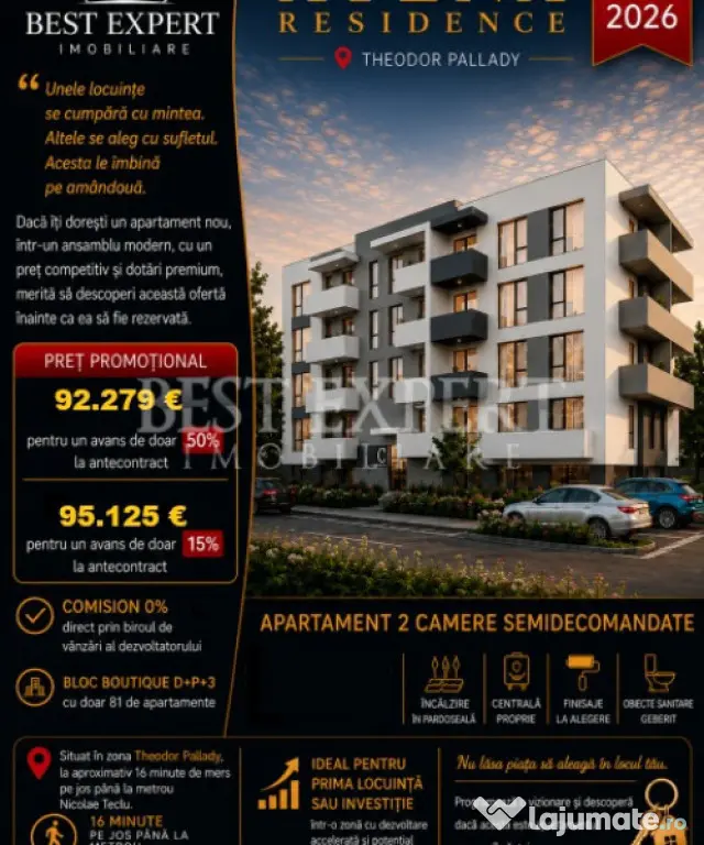 2 Camere | Investiție Inteligentă | Avans 15% | Credit Ipo - Bucuresti (Bucuresti-Ilfov)
