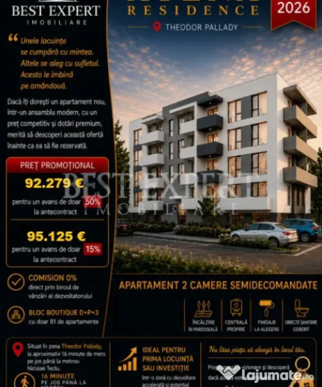 2 Camere | Investiție Inteligentă | Avans 15% | Credit Ipo - Bucuresti (Bucuresti-Ilfov)