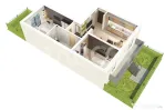 Apartament cu gradina si 3 camere decomandate de vanzare Doa
