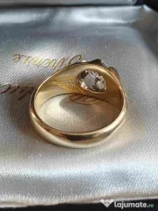 Raritate Ghiul GYPSY aur masiv cu diamant natural IF FLAWLESS 0,85CT 