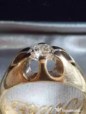 Raritate Ghiul GYPSY aur masiv cu diamant natural IF FLAWLESS 0,85CT 