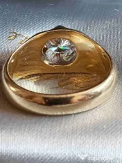 Raritate Ghiul GYPSY aur masiv cu diamant natural IF FLAWLESS 0,85CT 