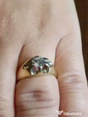 Raritate Ghiul GYPSY aur masiv cu diamant natural IF FLAWLESS 0,85CT 