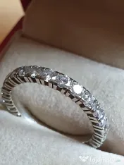 Verigheta inel Eternity Memory aur alb18k diamante naturale 2ct 