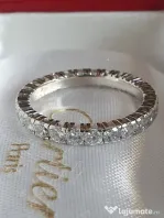 Verigheta inel Eternity Memory aur alb18k diamante naturale 2ct