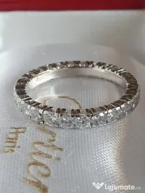 Verigheta inel Eternity Memory aur alb18k diamante naturale 2ct