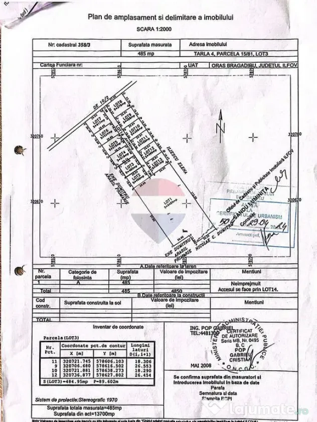 Teren intravilan 485mp | Bragadiru | Zonă contruita - Bragadiru (Bucuresti-Ilfov)
