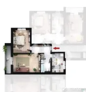 Apartament nou de vanzare cu 2 camere,bucatarie inchisa,mobilata,Giroc